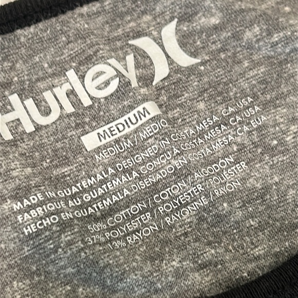 Hurley Gray Athletic Tank Top with Black Trim - Picture 3 of 3